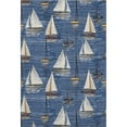 thumbnail image 2 of Addison Rugs Mayfield Washable Coastal Sailboat Navy Rectangle Rug, 2'6" x 3'10", 2 of 6