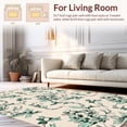 thumbnail image 2 of Flatwoven High Traffic Area Rug, Boho Bloom Vintage Inspired Botanical Tapestry, Non Slip, Stain Resistant, Washable Area Rugs for Living Room, Bedroom(Ivory, 4X6), 2 of 8