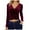 Burgundy, variant on IROINNID Womens Long Sleeve Crop Tops Pullover Short Irregular Tops Blouse,Green