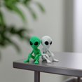 Selrti 3D Printed Alien Statue, Sci-Fi UFO Alien Sculpture, Funny ...