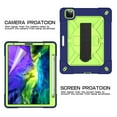 thumbnail image 3 of Dteck Case For iPad Pro 11" 2nd Generation Case with Screen Protector, Heavy Duty Shockproof Protective Cover with 360 Rotate Stand /Hand Strap/ Should Belt /Pencil Holder,Navy+Olivine, 3 of 7