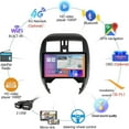 thumbnail image 3 of Android 12.0 Car Stereo Radio for N-issan MARCH/MICRA 2013-2018 GPS Sat Navigation 9'' Touchscreen DVD Multimedia Player FM BT Receiver with 4G 5G Wifi SWC DSP Mirror Link Carplay M300S, 3 of 8