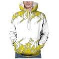 thumbnail image 2 of safuny Men's Hooded Sweatshirt Pocket Fashion Long Sleeve Fall Tees Crew Neck Drawstring Casual Relaxed Holiday Gradient Trendy Pullover Spring Clearance Yellow XXL, 2 of 6
