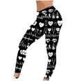 thumbnail image 5 of Jsaierl Womens Leggings High Waist Love Heart Print Tights Casual Legging Pants Stretch Soft Gym Leggings Valentines Day Gifts for Women, 5 of 6