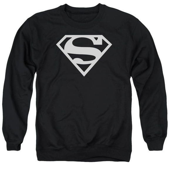 Superman Logo Adult Crewneck Sweatshirt Black