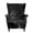 Black Flower, variant on HUISEFOR Blue Vintage Floral Wing Chair Slipcovers, Stretch Wingback Armchair Slipcover, Armchair Protector, Wrinkle Resistant, Breathable & Comfortable, Furniture Protector for Living Room