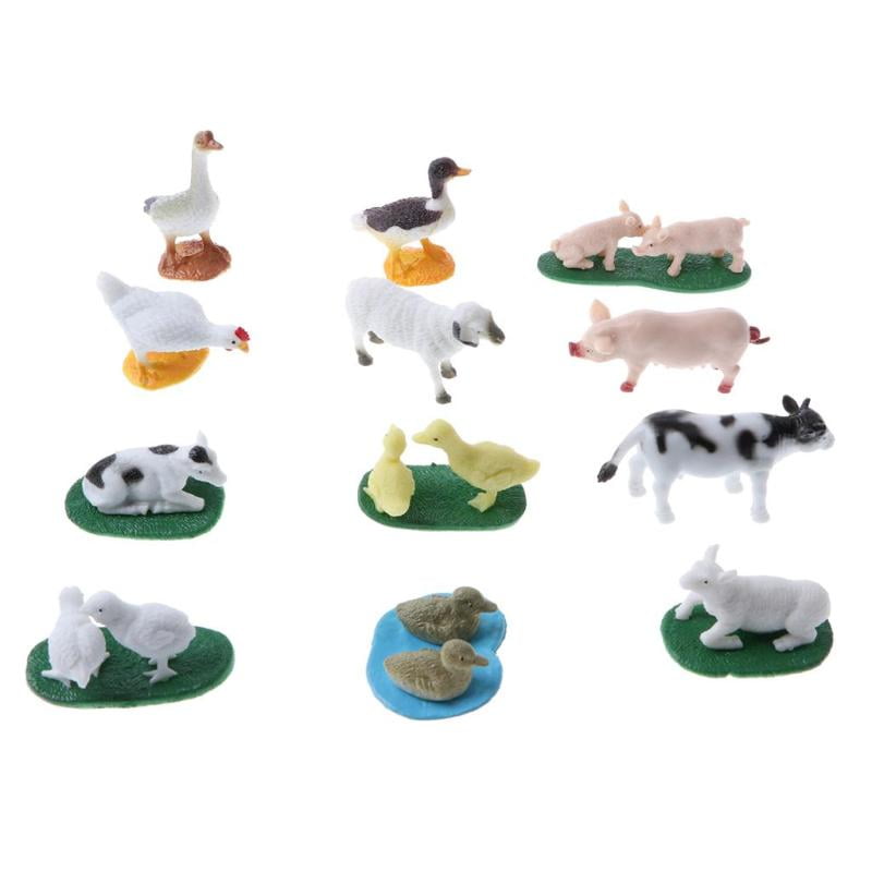Details about   Various Mini Figures Plastic Realistic Wild Farm Children Toy Bag Figures DM 