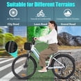 thumbnail image 6 of Elifine 500W Electric Bike for Adults, 26" Commuter Electric Bicycle 19.8mph City Ebike with 5 Riding Modes, 48V 7.8Ah Removable Battery UL 2849, LCD Intelligent Display Hybrid Electric Bike White, 6 of 12