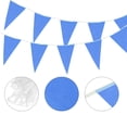 thumbnail image 3 of 100ft Blue Pennant Banner Flags String Hanging 60PCS Triangle Bunting Flags for Outdoor Wedding Birthday Party, 3 of 7
