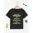 thumbnail image 2 of Adorable camiseta de algodón "Mi bisabuela me ama" para niños pequeños: top informal de verano de manga corta con cuello redondo, transpirable y suave., 2 of 6