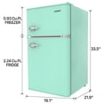 thumbnail image 7 of KUPPET Retro Mini Refrigerator 2-Door Compact Refrigerator for Dorm, Garage, Camper, Basement or Office, 3.2 Cu.Ft(Green), 7 of 7