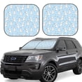 thumbnail image 6 of Kdxio Rabbit And Bird Print 2-Piece Sun Shade Front Windshield - Foldable Car Front Window Sunshades for Most Sedans SUV Truck, 6 of 6