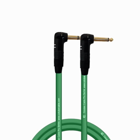 Coluber Cable Right Angle 1/4" TRS - Right Angle 1/4" TS Pro 3-Pin Connector