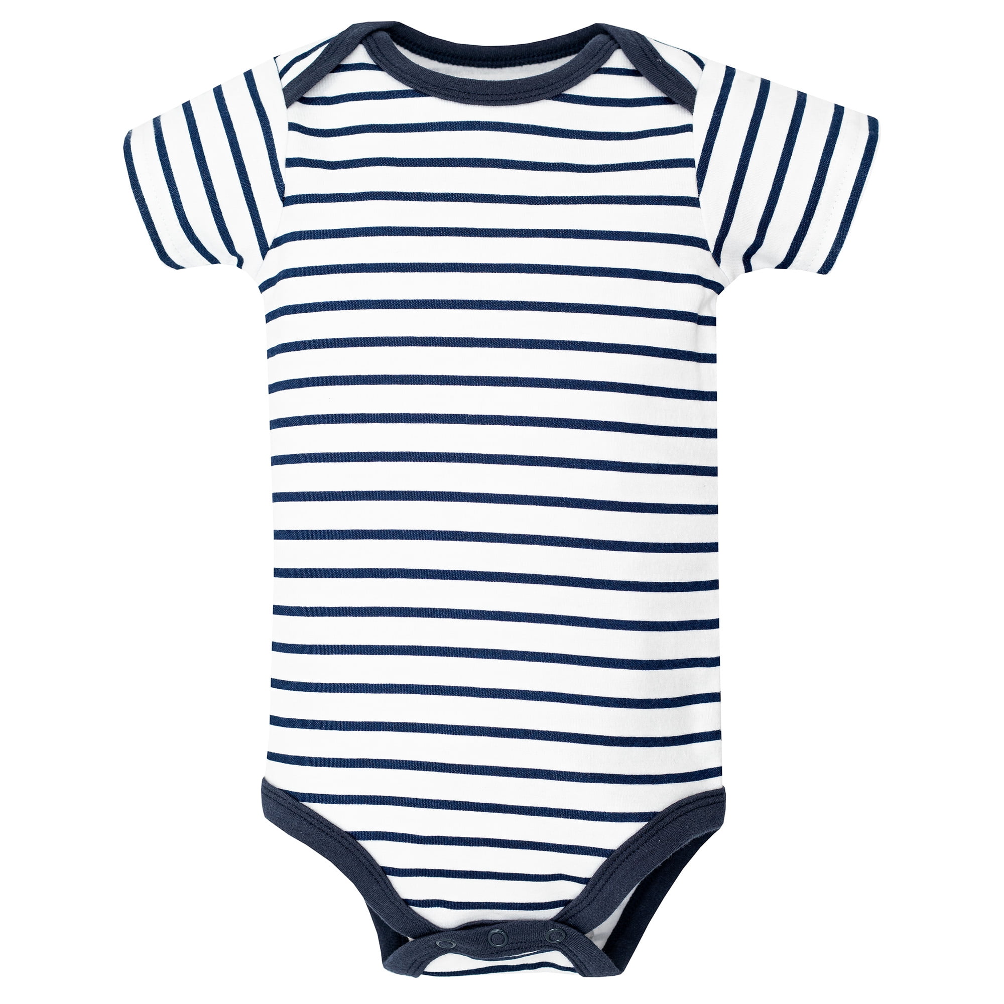 Hudson Baby Infant Boys Cotton Bodysuits 5-Pack, Nautical Anchor, 3-6 Months