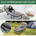thumbnail image 6 of AORAN 8-Leg Heavy-Duty Folding Camping Cot, Padded Portable Lounge Chair with Adjustable Recline, for Camping, Office, Patio, Beach, Indoor/Outdoor Use.500LBS, 6 of 8