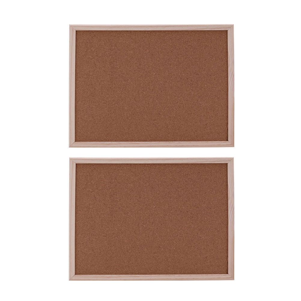 2 Pcs Portable Cork Board Wood Message Note Board Hanging Bulletin