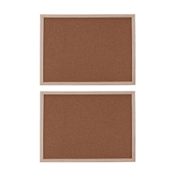 2 Pcs Portable Cork Board Wood Message Note Board Hanging Bulletin