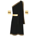thumbnail image 4 of Doomiva Men's Ancient Greek God Toga with Sleeves One Shoulder Halloween Costume Tunic Role Play Black M, 4 of 7
