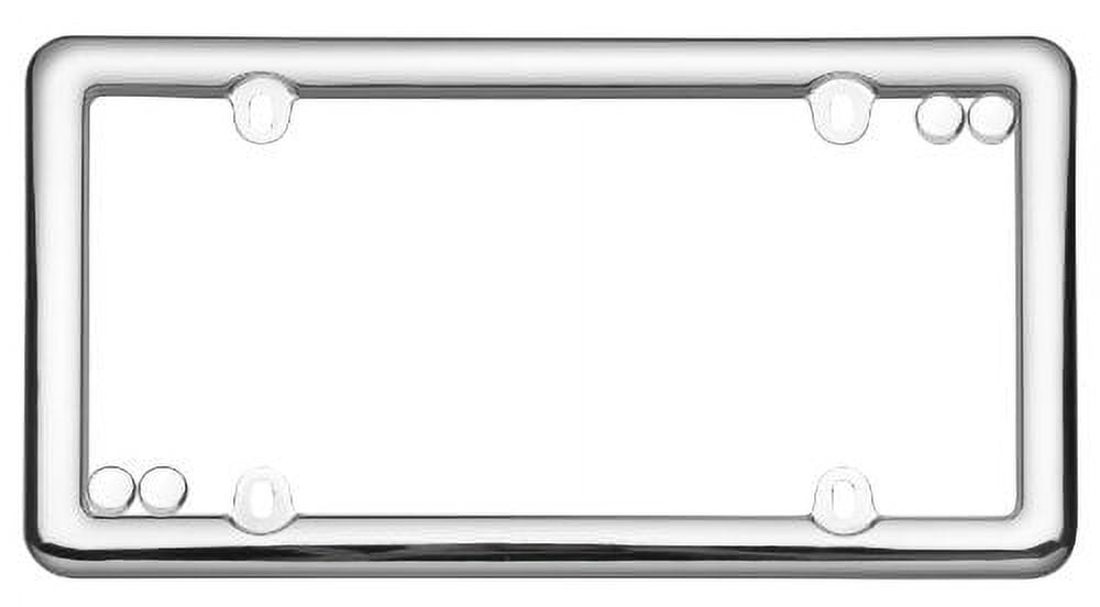 Two Nouveau Chrome License Plate Frames