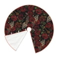 thumbnail image 2 of KLL Fishbone Rose Christmas Tree Skirt 30" ,Party Decorations Farmhouse for Christmas Decorations Holiday Party, 2 of 6
