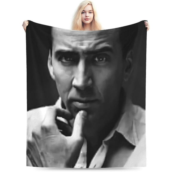 Blanket Nicolas Cage Soft and Comfortable Warm Fleece Throw Blankets Yoga Blankets Beach Blanket Picnic Blankets Gift for Dorm room office decor Sofa Bed Camping Travel All Season