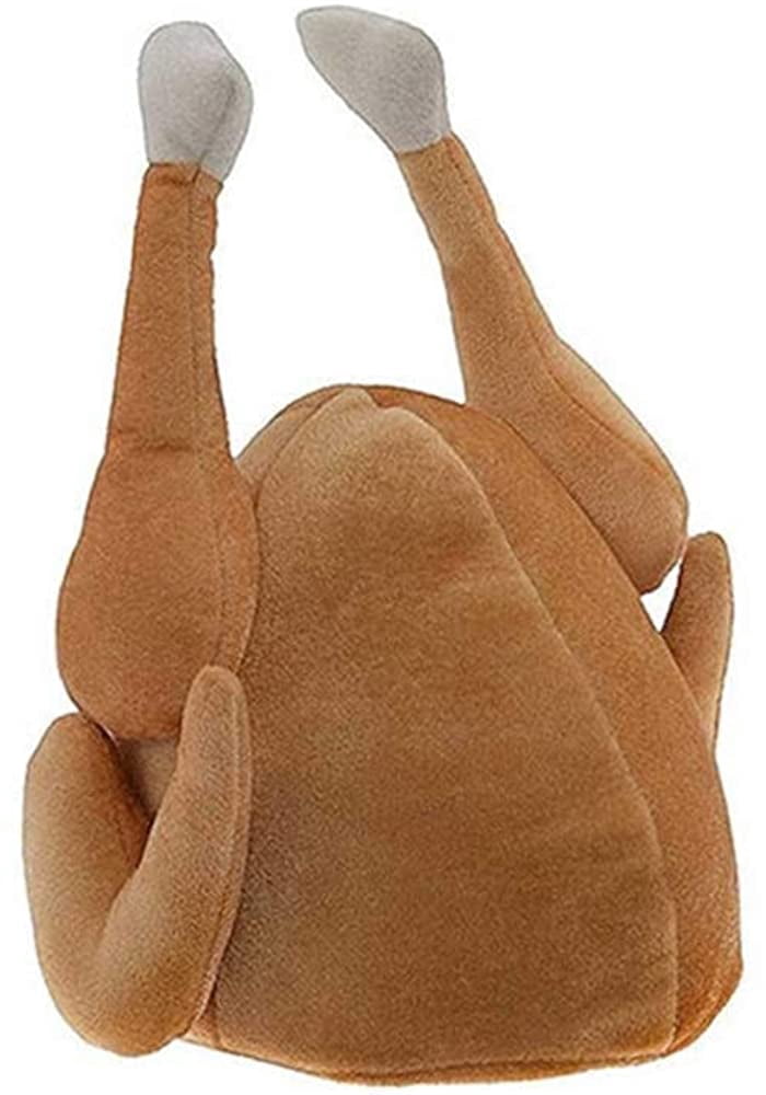 Thanksgiving Plush Turkey Hat,Roasted 