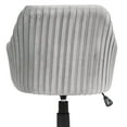 thumbnail image 3 of Impressions Vanity Chair, Adelyn Makeup Chair with Adjustable Height and Wheelbase (Cool Grey), 3 of 7