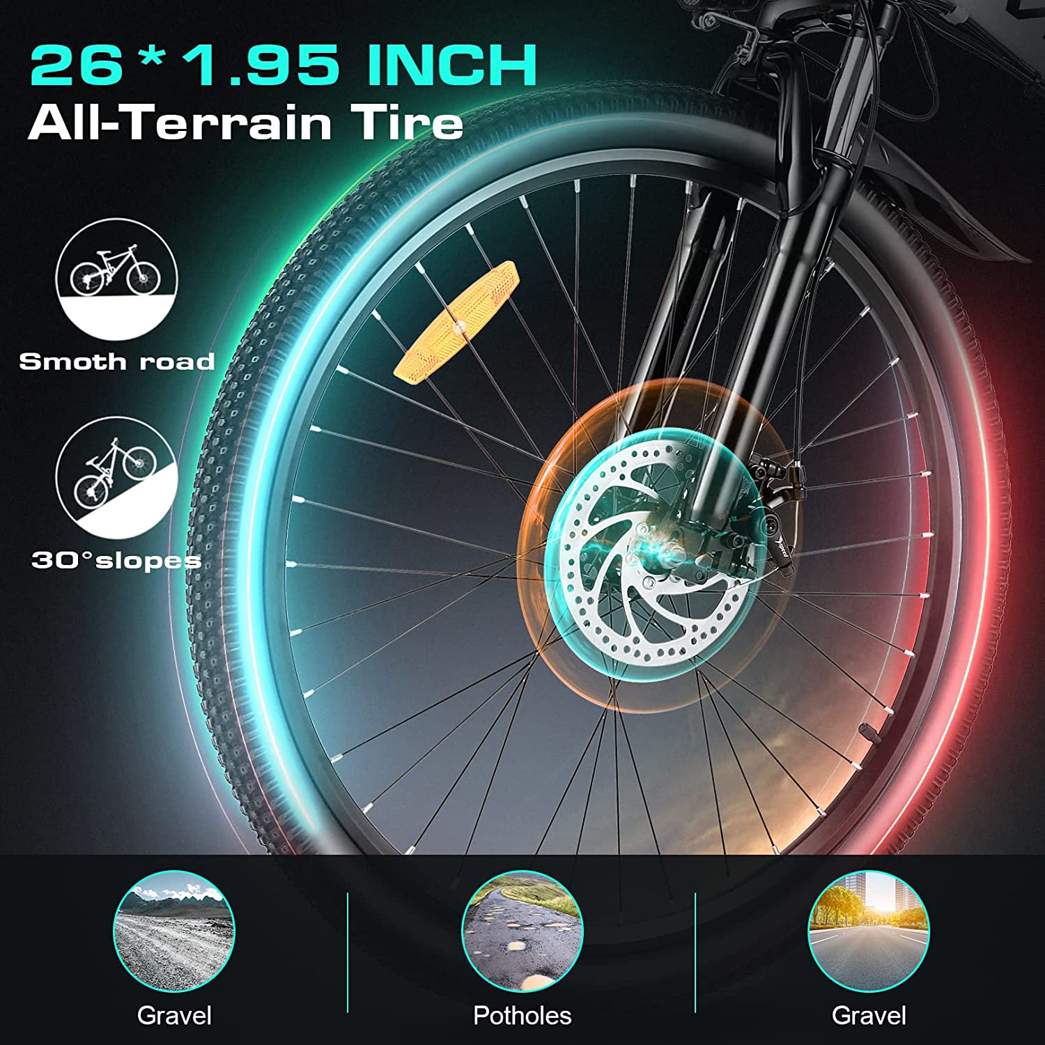 350W Folding Electric Mountain Bicycle 