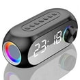 thumbnail image 2 of Digital Alarm Clock Bluetooth Speaker with Fm Radio, Digital Smart Alarm Clock Wireless Radio with Dual Alarm, LED Mirror Display, Hands-Free Calling, Great for Nightstands, Offices and Kitchens, 2 of 11