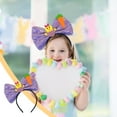 thumbnail image 2 of Deeceymbur Easter Headband with Glitter Bow Bunny Ears for Party Dress Up, 2 of 6