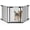 3pc black, variant on 3-Panel Folding Metal Dog Gate 75.6 In Freestanding Pet Gate with Walk-Through Door for Indoor and Outdoor Use White