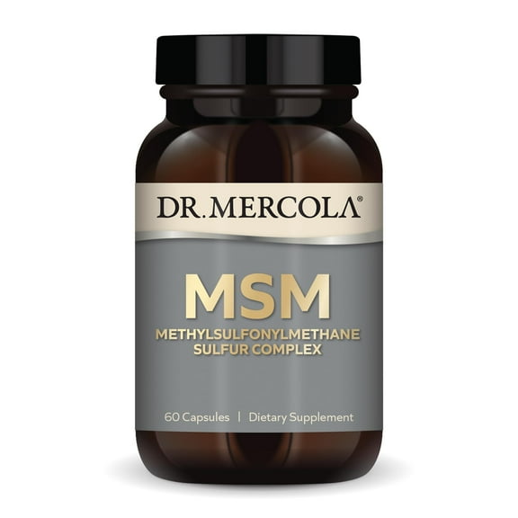 Dr. Mercola, MSM Methylsulfonylmethane Sulfur Complex Dietary Supplement, 30 Servings (60 Capsules), Non GMO, Soy Free, Gluten Free