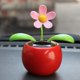 thumbnail image 3 of Juego de 2 flores solares rosadas y azules para coche, abeja, feliz baile, decoración de coche solar con columpio automático alimentado por energía Solar, 3 of 5