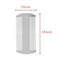 thumbnail image 4 of 6X Doble Acción Acero Inoxidable Tamaño de Tarjeta de Crédito Peine Monedero Peine de Bolsillo Peine Antiestático Peine para el Cabello Barba Bigote para Hombre, 4 of 5