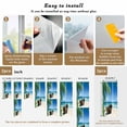 thumbnail image 6 of Ocean Beach Window Privacy Film, Blue Coastal Palm Tree Nautical Sailboat Static Cling UV Sun Blocking Heat Control Window Tint Day and Night, Non-Adhesive One Way Windows Privacy Cover 17.7''x78.7'', 6 of 7