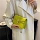 thumbnail image 4 of Elegante bolso de mano tipo sobre para cena de cuero artificial, bolso plegable adecuado para fiestas, bodas, verde, 4 of 5