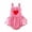 Pink, variant on Tiijoy Girls Valentine's Day Romper Hearts Print Ruffle Sleeveless Bodysuit, Sizes 6-12M
