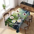 thumbnail image 3 of Zen Stones Table Cloth Waterproof Tablecloths, Nature Water Reflection Checkered Tablecloth Dining Table Cover for Kitchen Party Tabletop Outdoor, Rectangle Tablecloth 54x108 Inch, 3 of 9