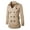 Khaki, variant on XMMSWDLA Mens Plus Top Autumn And Winter And Comfortable Casual Solid Color Mid-length Coat