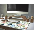 thumbnail image 6 of Gaming Green Desk Mat Desk Mouse Pads Purple Blue Pink Floral Mouse Pad Large, XL Big Computer Keyboard Mouse Mat Desk Pad Mat with Stitched Edge for Women Home Office Decor Deskmat 31.5x11.8 in, 6 of 6