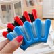 thumbnail image 5 of Herramientas de trenzado francés DIY para mujeres y niñas, 2 uds., esponja para peinar el cabello, Clip, herramientas de trenzado (rojo, azul) brillar Electrónica, 5 of 5