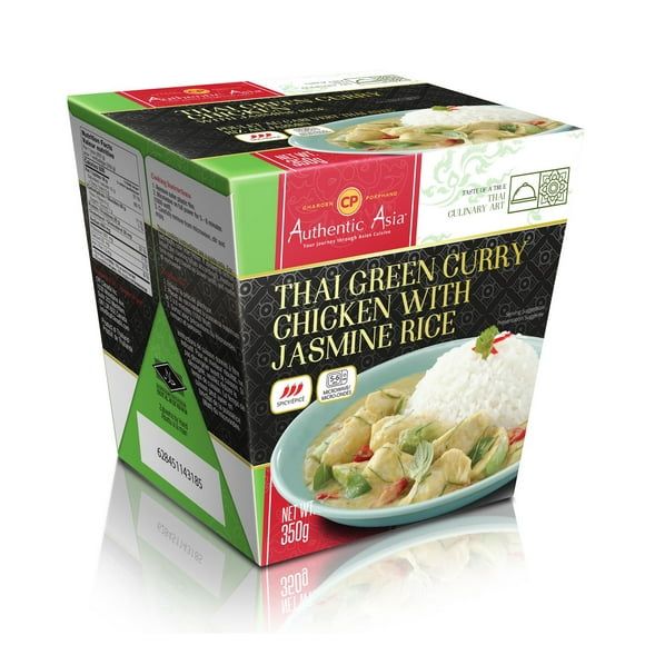 Charoen Pokphand (CP) Cp Authentic Asia Thai Green Curry Chicken with Jasmine Rice, 350 g