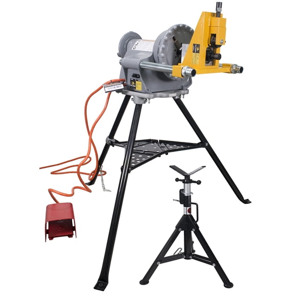 Restored RIDGID 300 Power Drive and Steel Dragon Tools 915 Roll Groover (Refurbished)