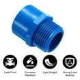 thumbnail image 3 of Uxcell 12Pcs Adaptador de Conexión de Rosca Masculino de 1" para Fittings de Tubería, Adaptadores de Drenaje para Conectar Tuberías, Azul, 3 of 6