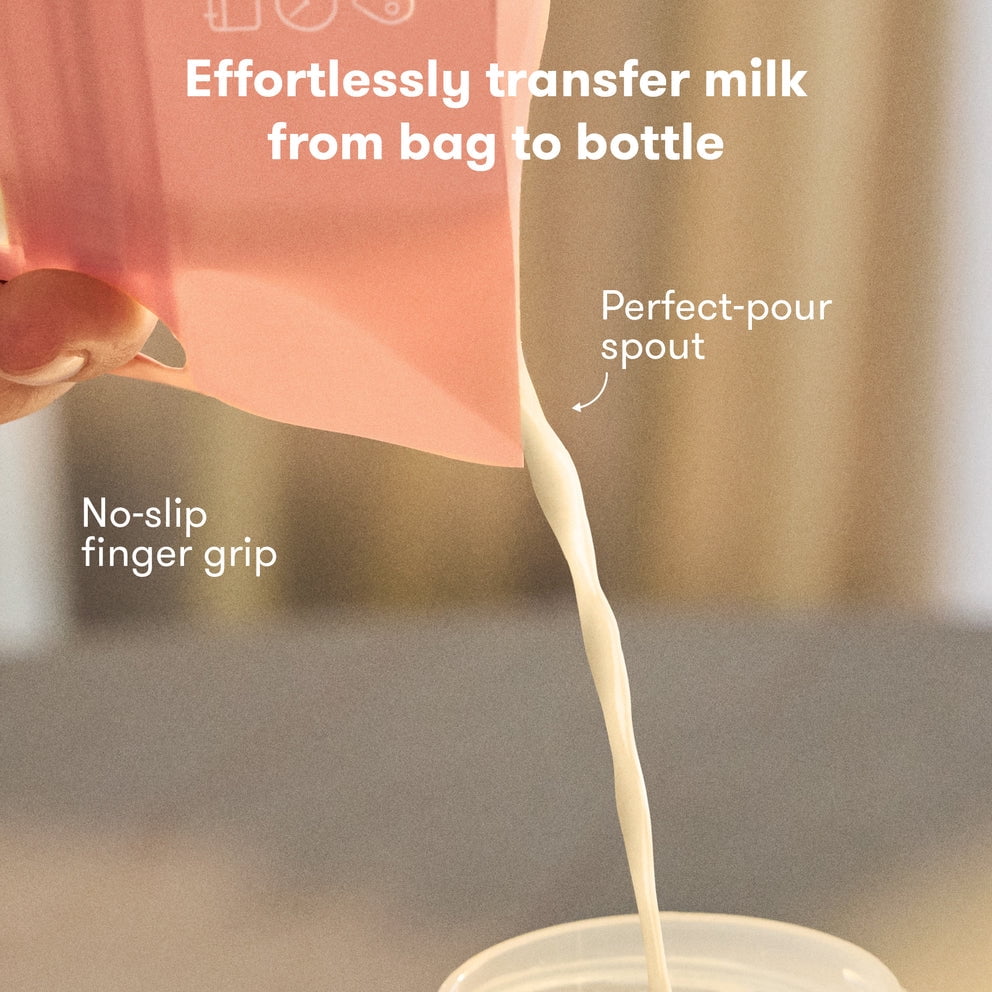 Frida Breastmilk Storage Bags, 50ct Standard Freeze & Thaw Milk Bags