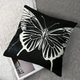 thumbnail image 7 of Decorative Throw Pillow Covers " Square Cushion Case Soft Comfy A Black and White Butterfly Throw Pillows for Couch Cushion Livingroom Farmhouse Home Decor Pillowcases, 7 of 7