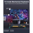 thumbnail image 2 of Restored AULA F87 Wireless Mechanical Keyboard, 75% TKL Custom Hot Swappable Gaming Keyboards with PBT Keycaps, Pre-lubed Greywood Switches, RGB Backlit Creamy Keyboard, 2 of 9