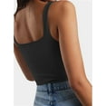 thumbnail image 2 of Womens Sleeveless Tanks Strappy Square Neck Skinny Cami Tops Basic Workout Fitness Crop Tank Top, 2 of 6