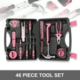 thumbnail image 5 of DNA Motoring TOOLS-00014 Pink 46 PCs Home Tool Set Electonic Repair Precision Screwdriver Voltage Tester Hammer Plier DIY Kit, 5 of 6