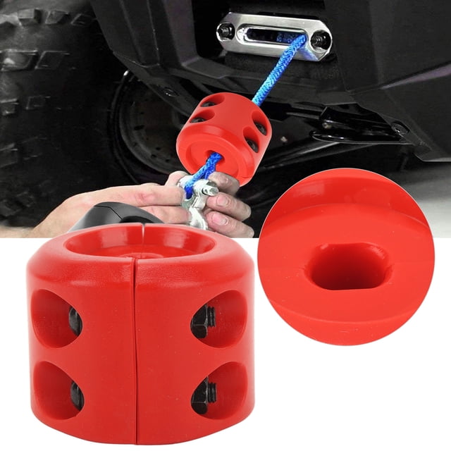 Winch Cable Hook Stopper Rubber Rope Line Buffer with Hex Wrench for ATV UTV SUV ORV Trucks
